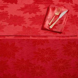 Bardwil Winter Joy Red 60" X 102" Tablecloth